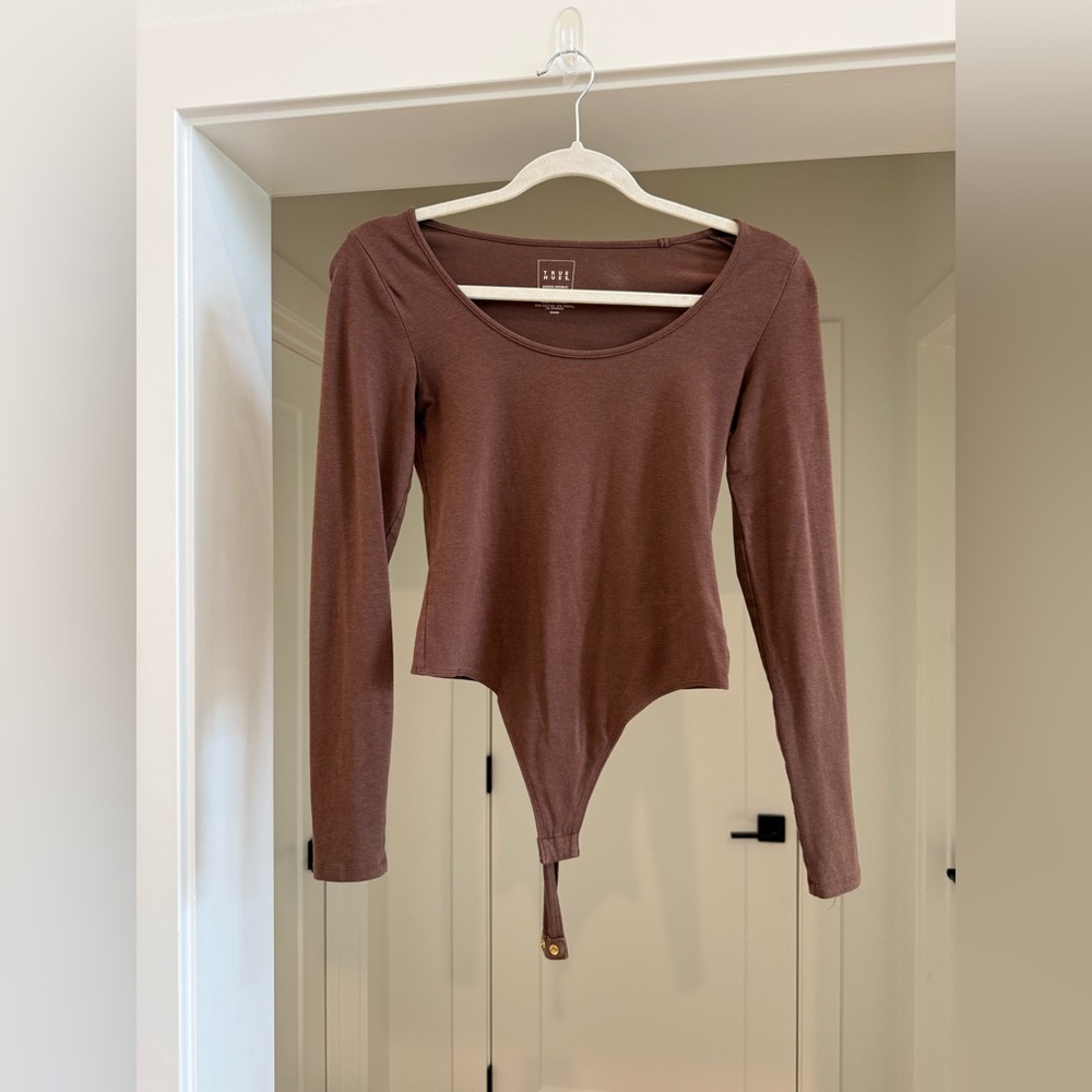 Banana Republic Cotton/Modal Bodysuit - Size XS - Brown